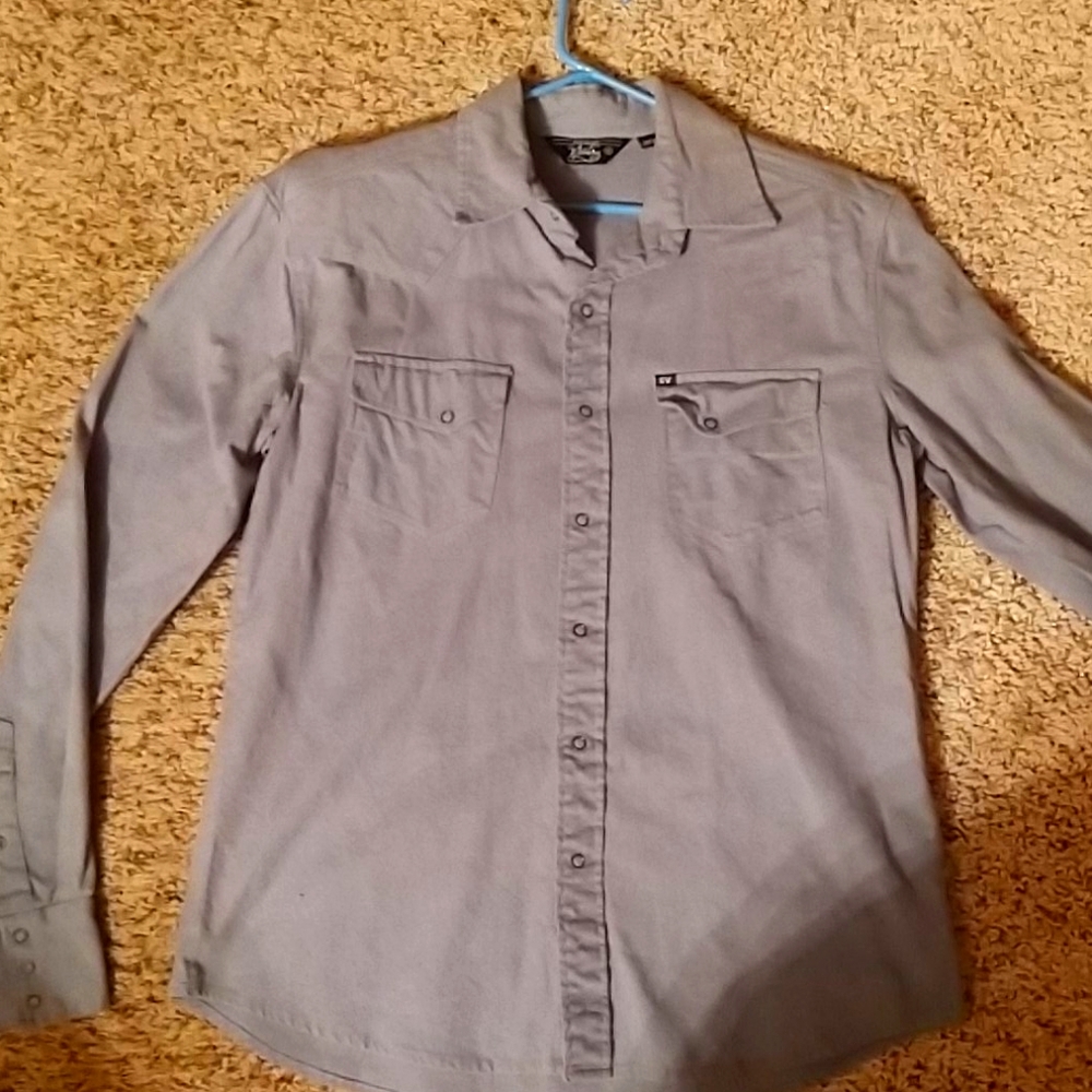 Salt Valley "Western" light blue button down Mediu